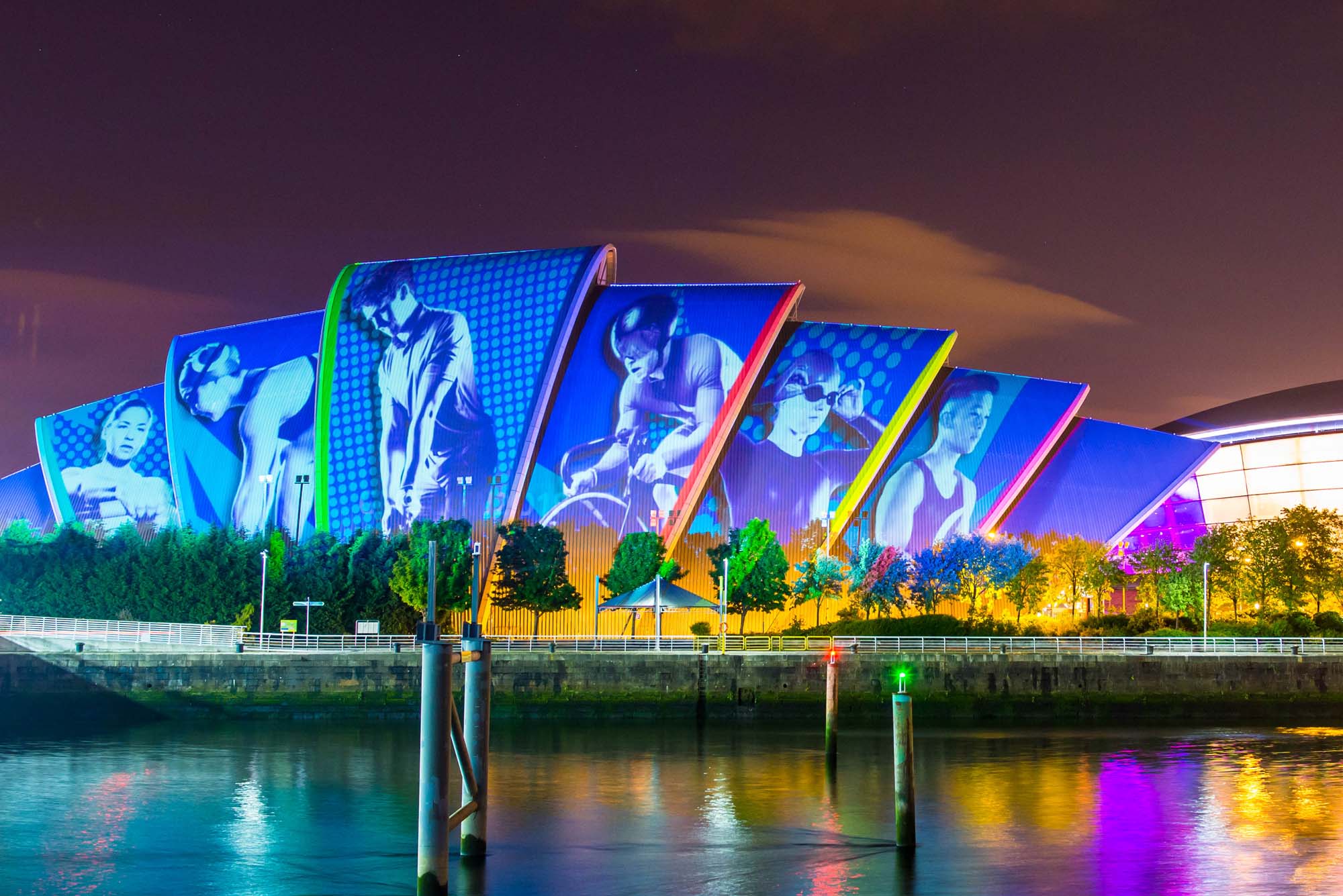 European Championships 2018, Projection on the Glasgow Armadillo