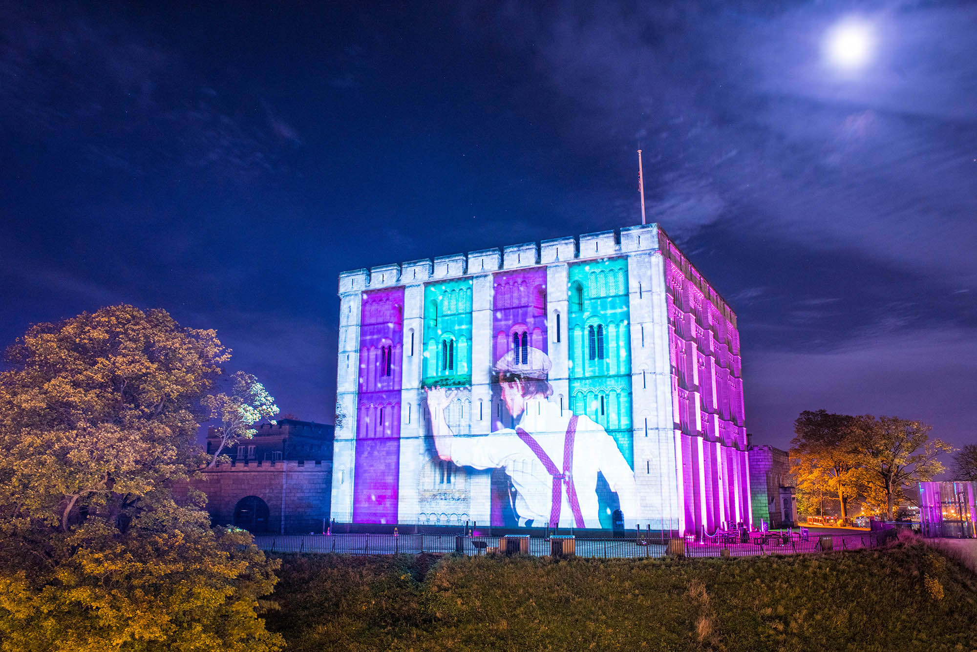 Norwich Castle Christmas Projection show