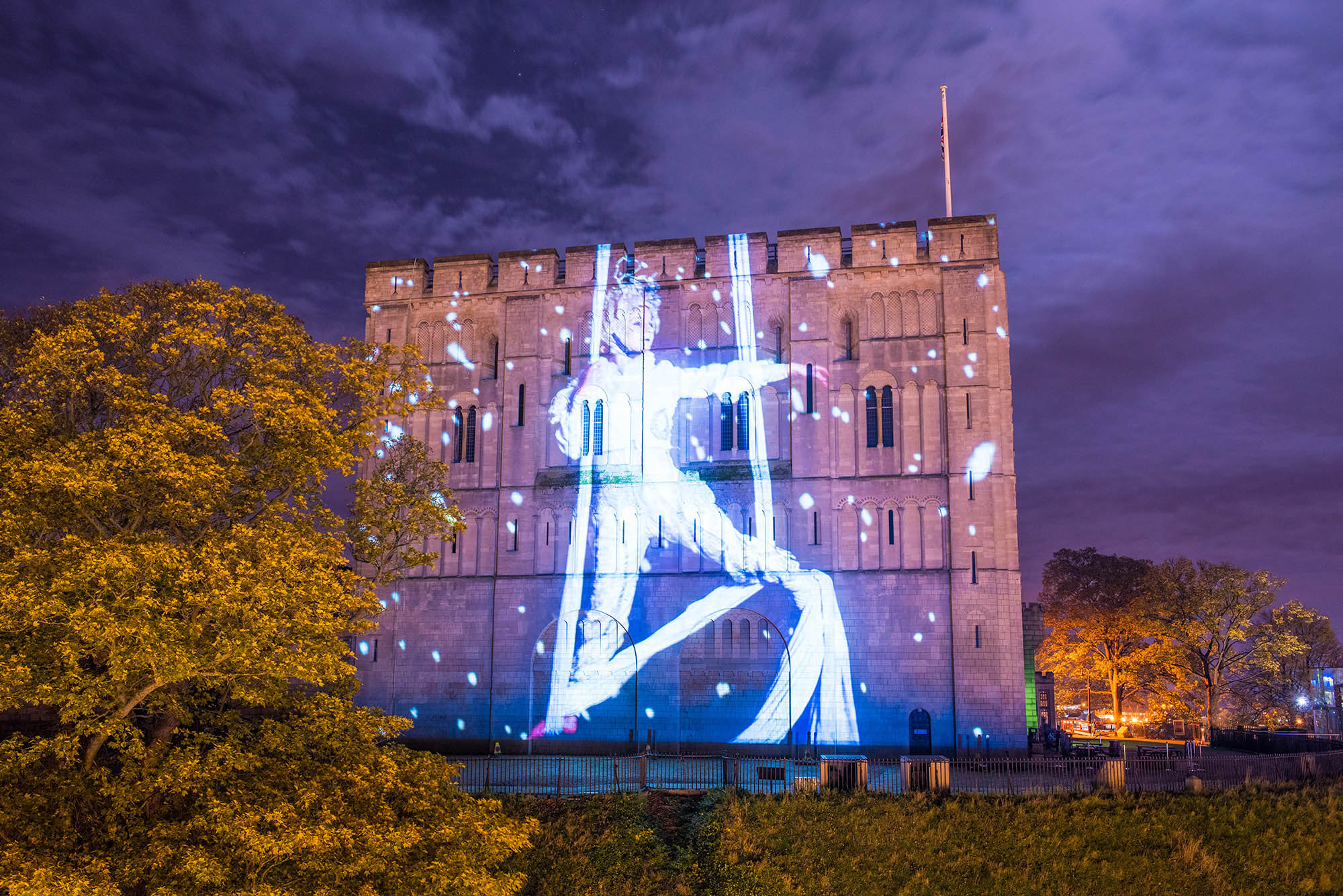 Norwich Castle Christmas Projection show