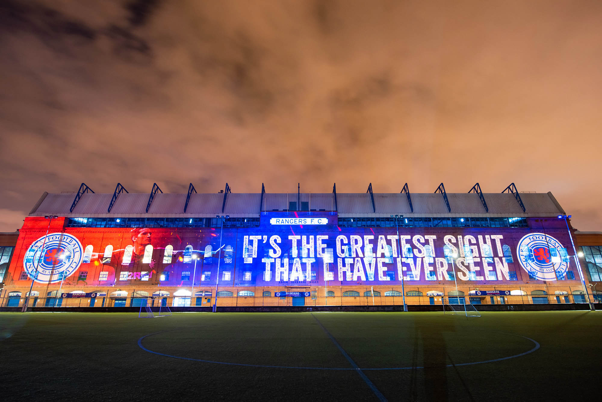 Ibrox Projection mapping for Rangers Season Ticket Launch