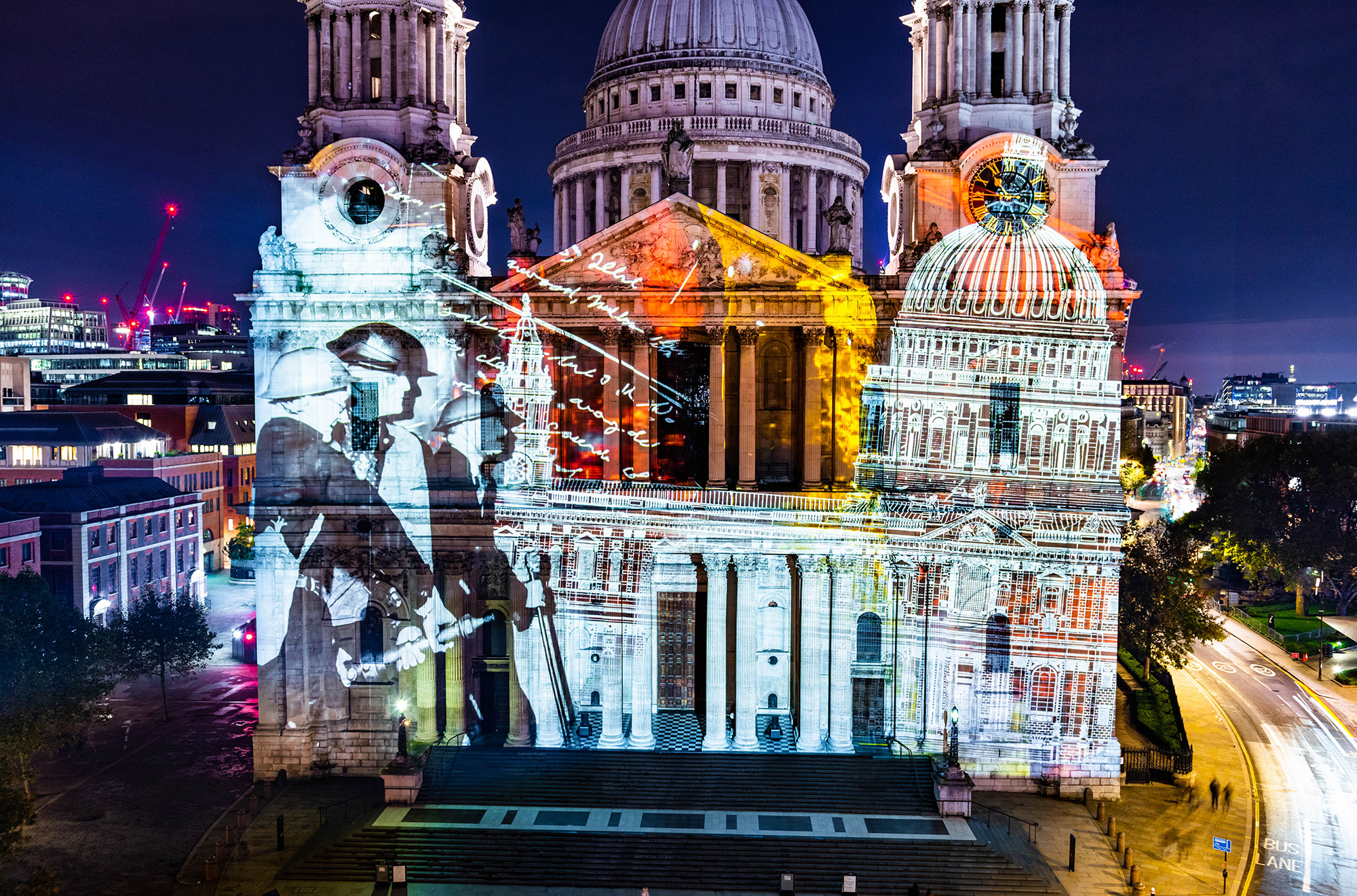 Where Light Falls, Projection mapping show on St Paul's Cathedral