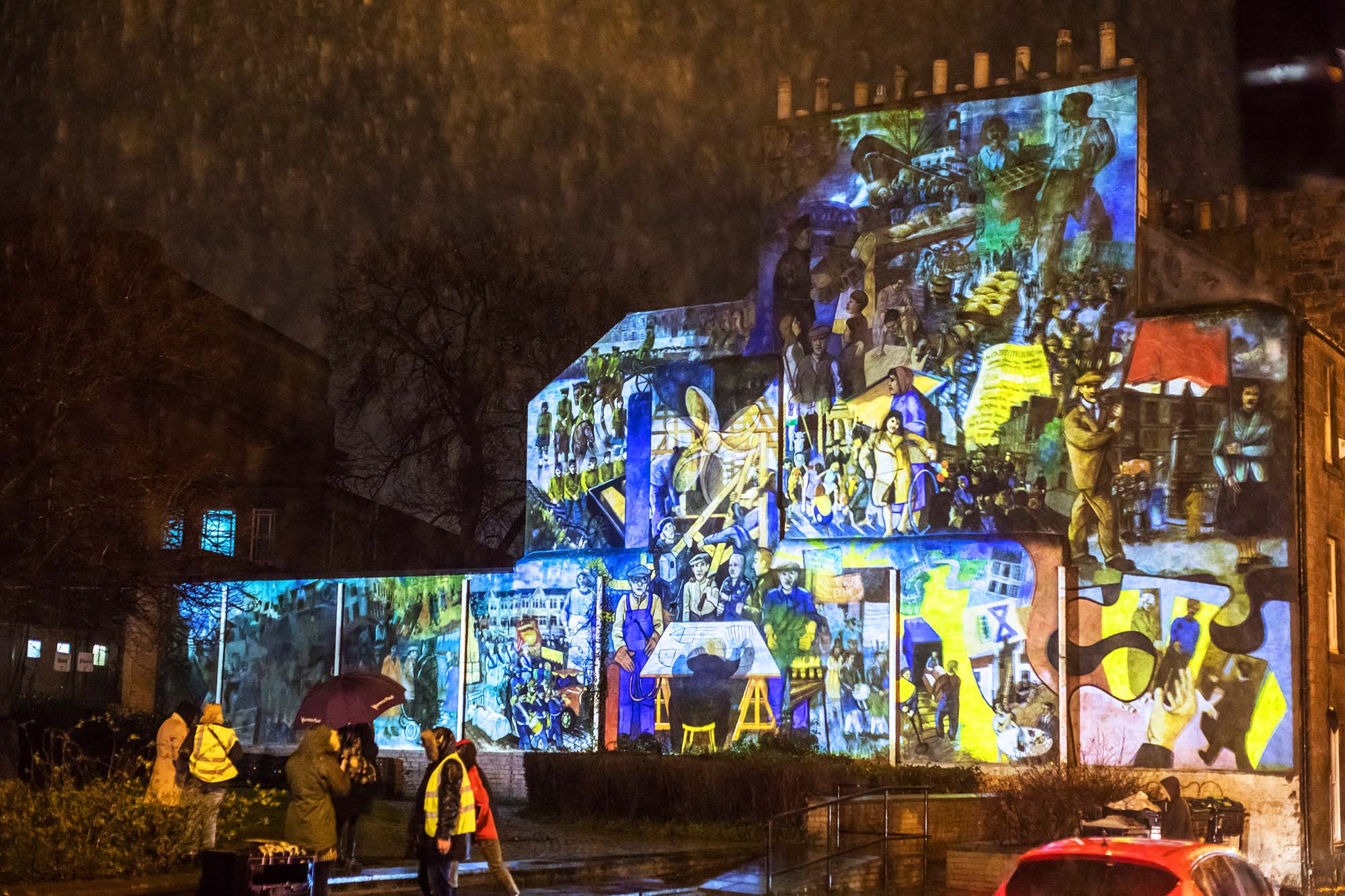 leith mural projection in full