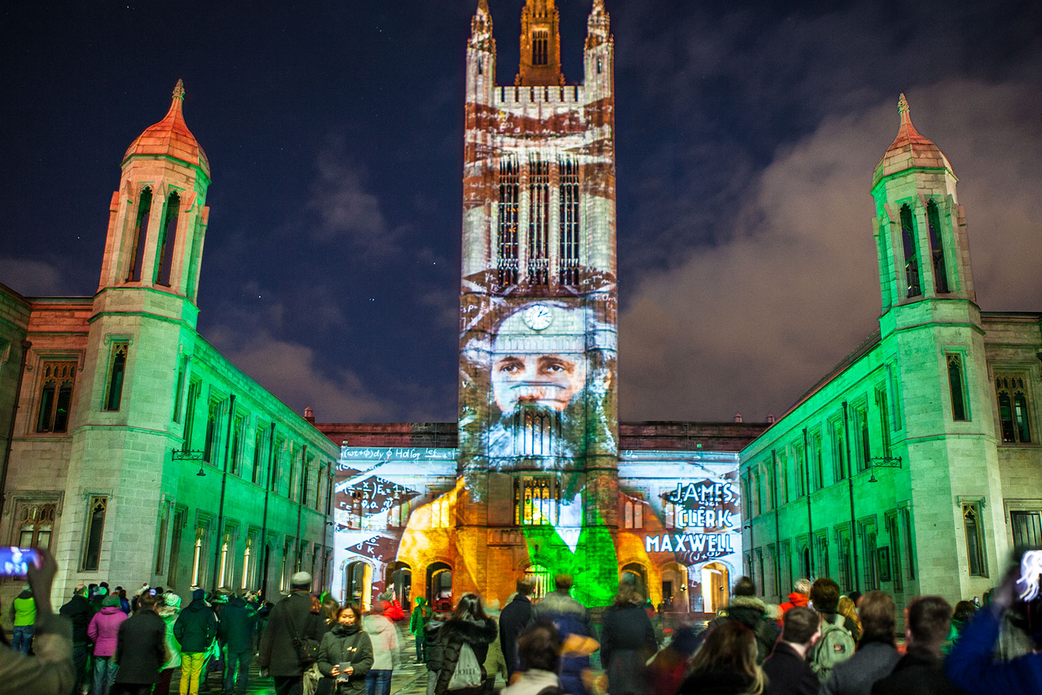 Aberdeen projection, mapping projection, Christmas show, street projection